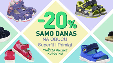 Samo danas ONLINE POPUST -20% na obuću